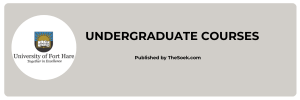 University of Fort Hare Undergraduate Courses