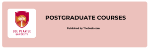 Sol Plaatje University Postgraduate Courses