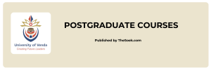 University of Venda Postgraduate Courses